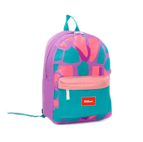 Imagem de Mochila Esportiva Rock Lilás Verde Wilson 25L Poliéster Leve Bolsa Escolar Faculdade Notebook