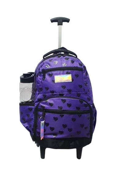 Imagem de Mochila Estampada Delicada Rodinhas Feminina Adulto Juvenil