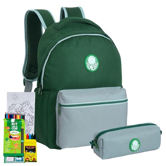 Imagem de Mochila Estojo Palmeiras Esportiva Juvenil Futebol Clube