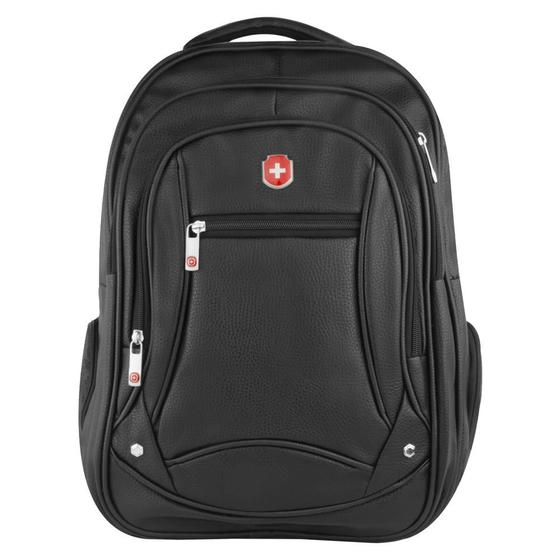 Imagem de Mochila Executiva Masculina Compartimento Para Notebook PU Sintético Resistente Escolar Reforçada