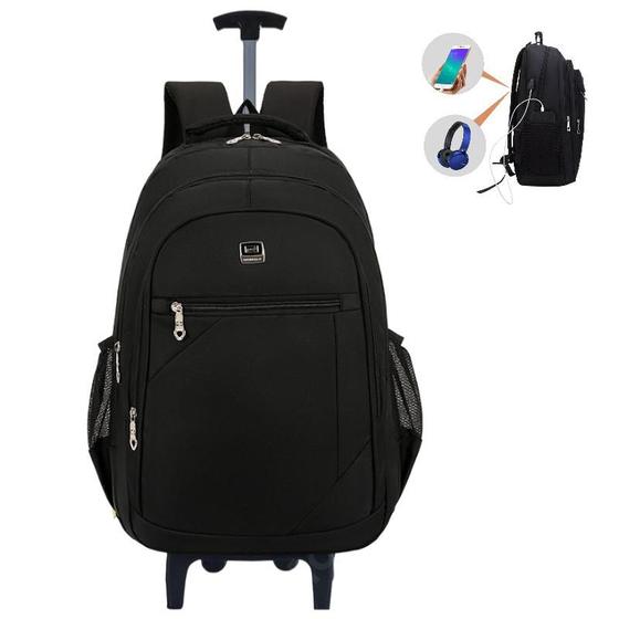 Mochila Executiva Masculina Feminina Notebook C/ Rodinha Grande Entrada Usb P2 Menor preço em Mochila Executiva Masculina Feminina Notebook C/ Rodinha Grande Entrada Usb P2