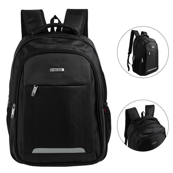 Imagem de Mochila Executiva Multifuncional Preta P Notebook Resistente