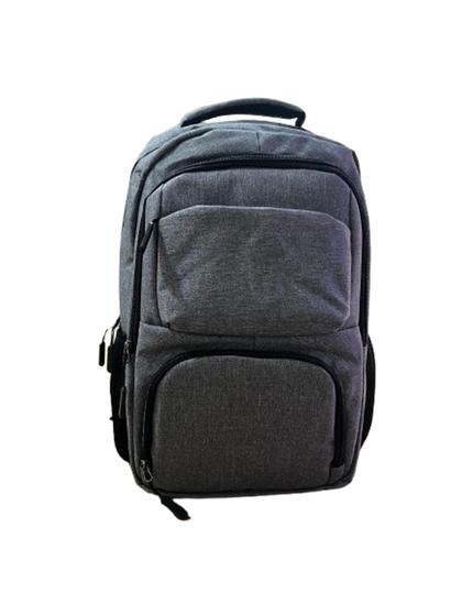 Imagem de Mochila Executiva Notebook Grande Reforçada Resistente Escolar e Faculdade Design Moderno Cinza