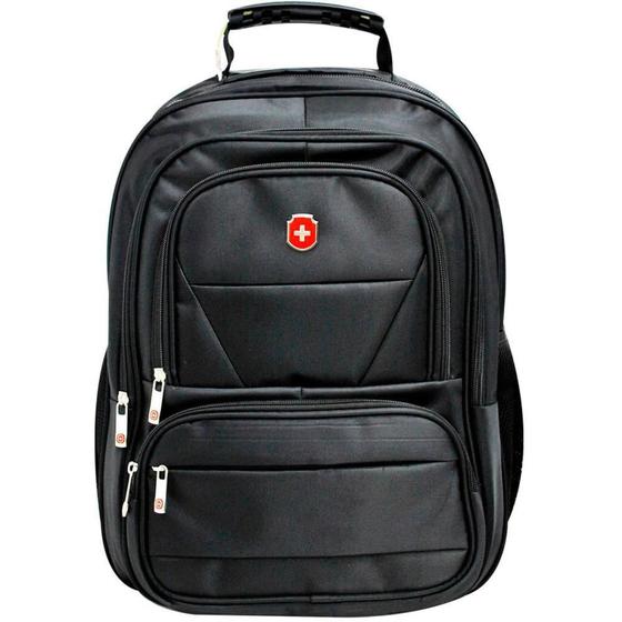 Imagem de Mochila Executiva para Notebook Preta - Grande com 5 Bolsos