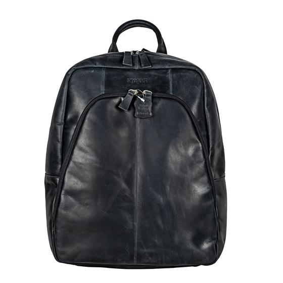 Imagem de Mochila Executiva Unissex Couro Bovino Regent All Black Preta