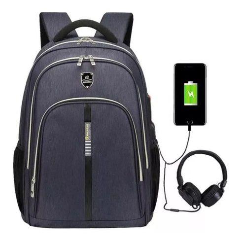 Imagem de Mochila Executiva Usb/fone Impermeável Qualidade Incrível