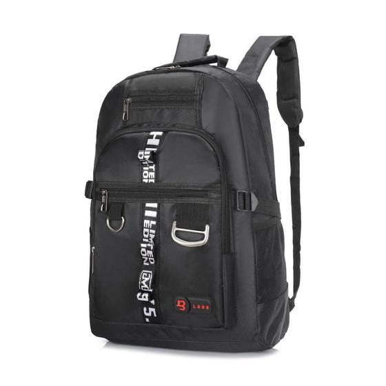 Imagem de Mochila faculdade trabalho com Bolso notebook metal alta qualidade