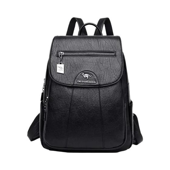 Mochila Feminina De Couro Macio Vintage 5 Cores Casual Bolsa De Ombro ...