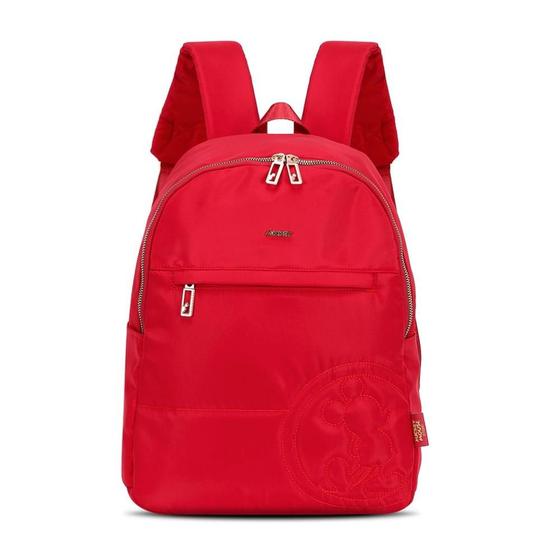 Imagem de Mochila Feminina Disney Mickey Mouse Básica Nylon Vermelha