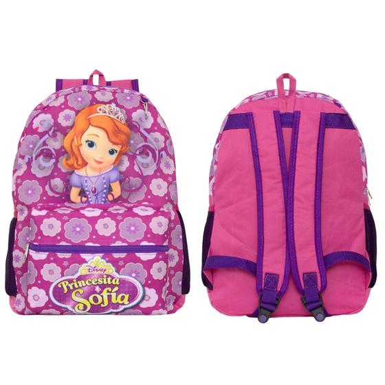 Imagem de Mochila Feminina Escolar Infantil Princesa Sofia Roxa Costa