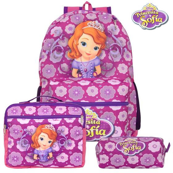 Imagem de Mochila Feminina Escolar Juvenil Princesa Sofia Roxa Toys 2U