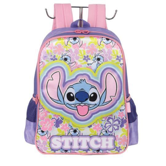 Imagem de Mochila Feminina Escolar Stitch, Lilás - Luxcel