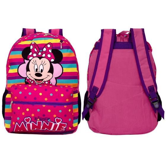 Imagem de Mochila Feminina Infantil Minnie De Costas Rosa Resistente