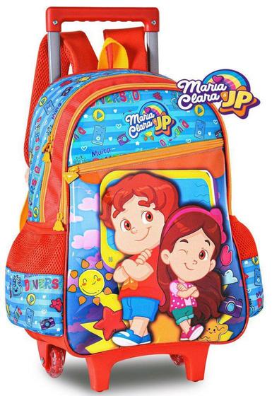 Imagem de Mochila Feminina Infantil Rodinha Escolar Maria Clara & Pj Alça Costa Lançamento Clio