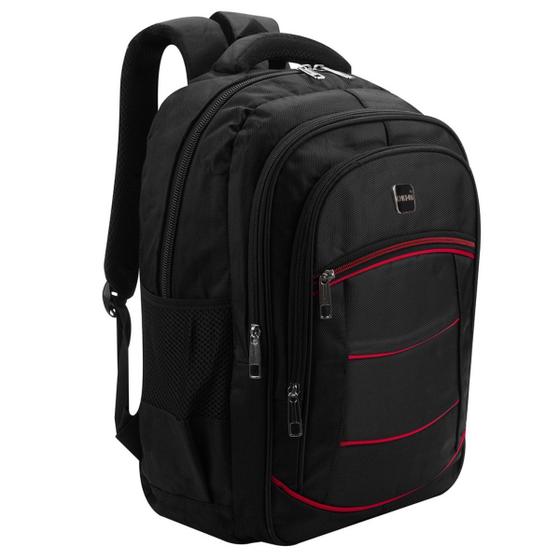 Imagem de Mochila Feminina Masculina Bolsa Casual Escolar Grande Porta Notebook Trabalho Faculdade