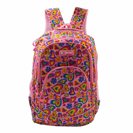 Imagem de Mochila Feminina Masculina Infantil Escolar Passeio Reforçada Sports