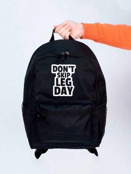 Imagem de Mochila Feminina Nylon don't skip leg day Estampada Personalizada Resistente Grande Escolar Faculdade Bolsa Trabalho Viagem Mala Masculina