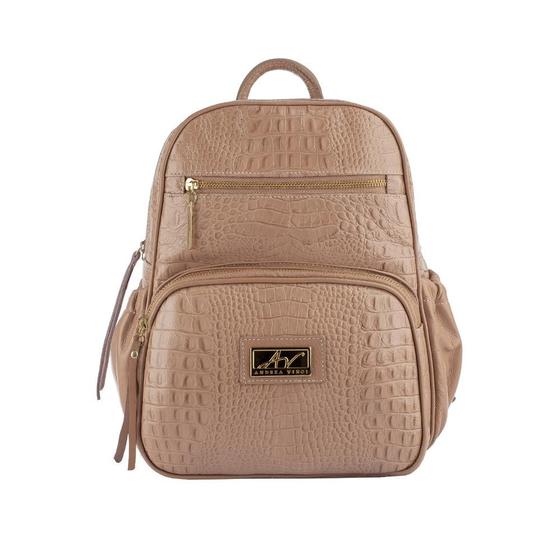 Mochila feminina pequena de couro Zoey nude Menor preço em Mochila feminina pequena de couro Zoey nude