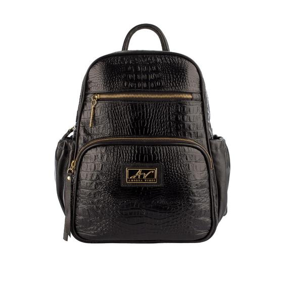 Mochila feminina pequena de couro Zoey preta Menor preço em Mochila feminina pequena de couro Zoey preta