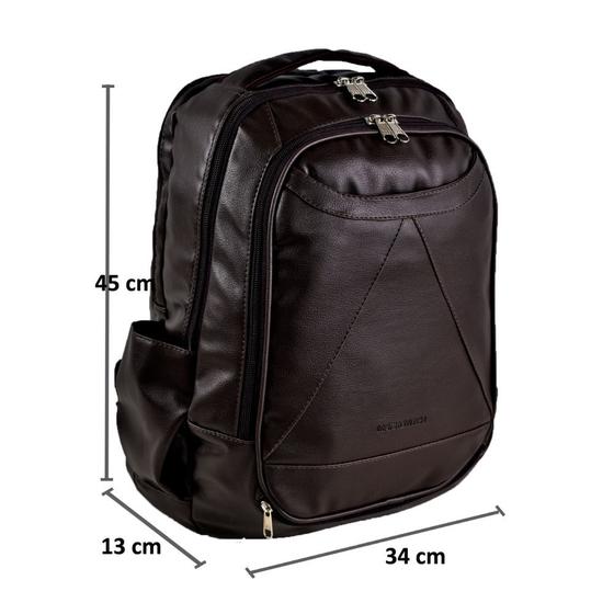 Imagem de Mochila grande com bolso térmico, porta notebook, casual e em sintético unissex