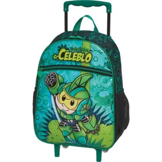 Imagem de Mochila Grande Com Rodinha Escola Infantil Cebolinha Celeblo