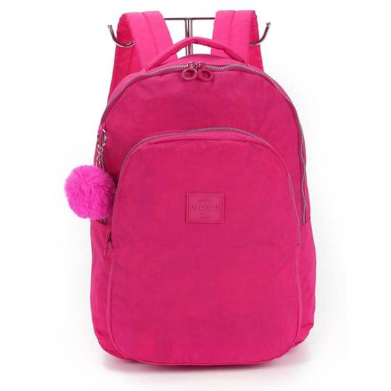 Imagem de Mochila Grande Crinkle UP4YOU com Chaveiro Pompom