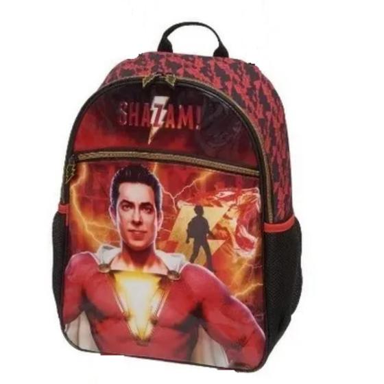 Imagem de Mochila Grande Escolar Infantil Costas Reforçada Shazam