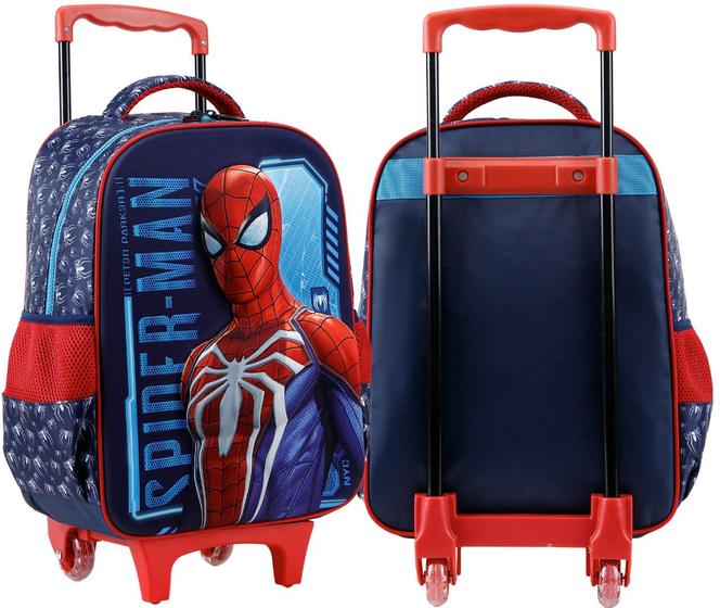 Mochila Homem Aranha Bolsa Escolar Infantil Mala Rodinhas Menor preço em Mochila Homem Aranha Bolsa Escolar Infantil Mala Rodinhas