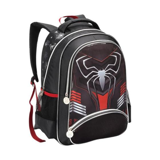 Imagem de Mochila Homem Menino Spider Dark Aranha Infantil Escolar