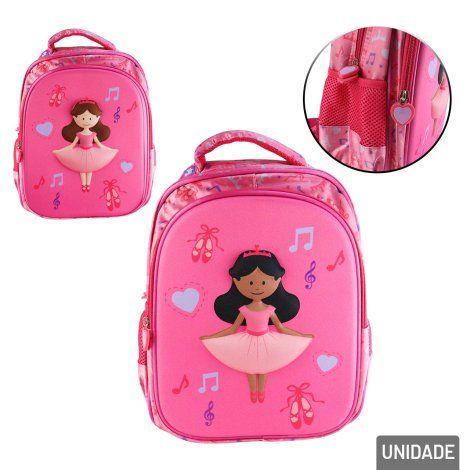 Imagem de Mochila Infantil 13" 33cm 3D Bailarina