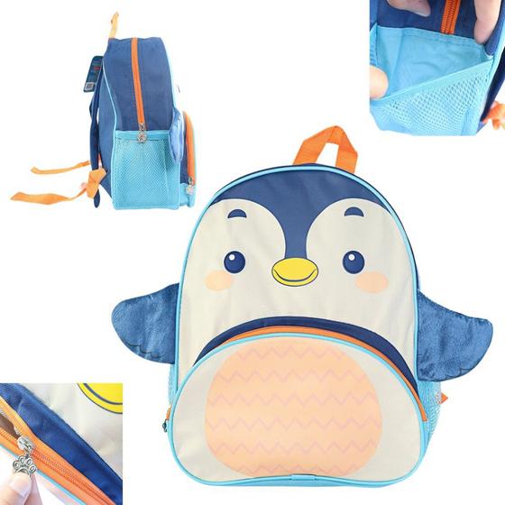 Imagem de Mochila Infantil Alças de Costas Reforçada Pinguim 16L