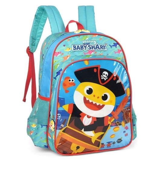 Imagem de Mochila Infantil Baby Shark Pirata Grande Luxcel