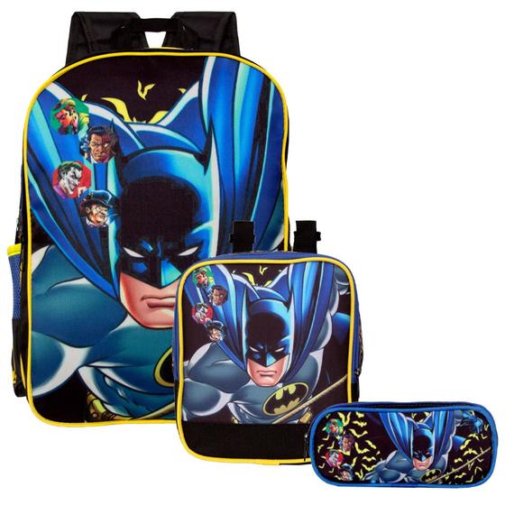 Imagem de Mochila Infantil Batman de Costas Masculina Escolar Toys 2U