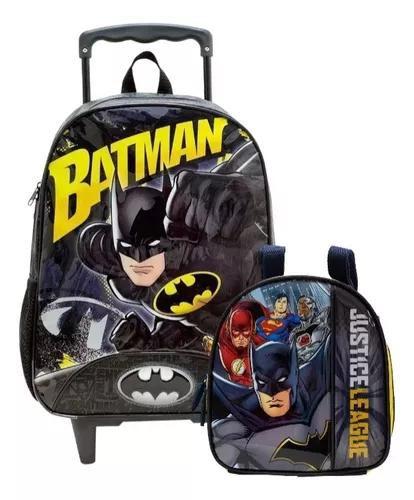 Imagem de Mochila Infantil Batman Forever Rodinhas Tam G + Lancheira