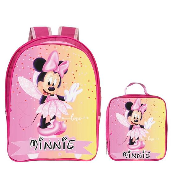 Imagem de Mochila Infantil Bolsa Escolar Feminina + Lancheira Térmica Menina