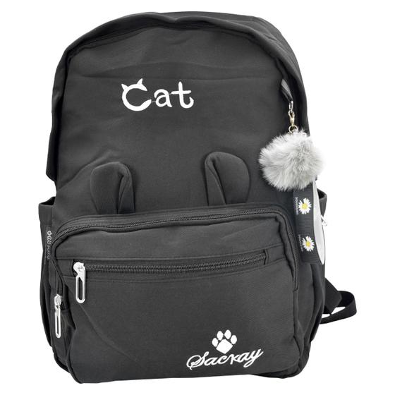 Imagem de Mochila Infantil Cat Escolar Passeio Casual Bolsa Notebook