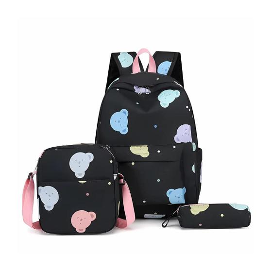 Imagem de Mochila Infantil Com Bolsa Pequena E Estojo Kit Com 3 Peças