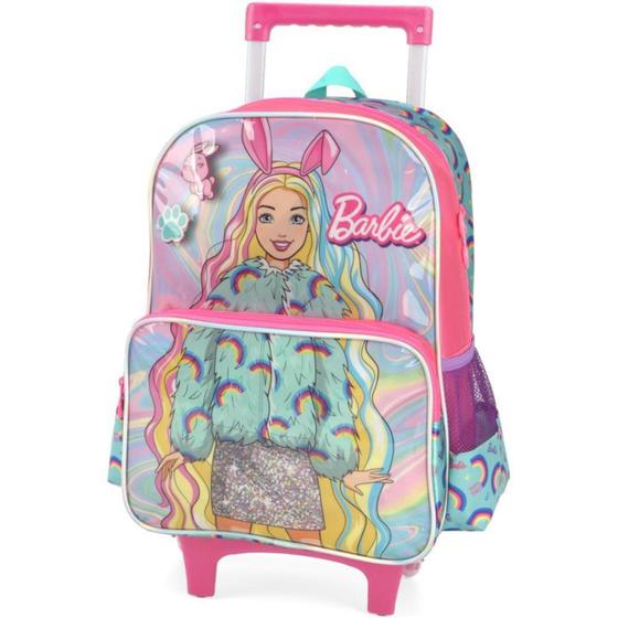 Imagem de Mochila infantil com rodinha barbie gd pk - LUXCEL