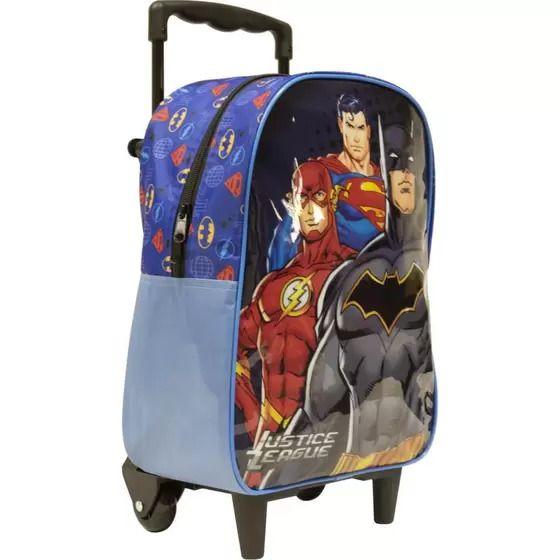 Imagem de Mochila Infantil Com Rodinha Liga da Justica x - Xeryus