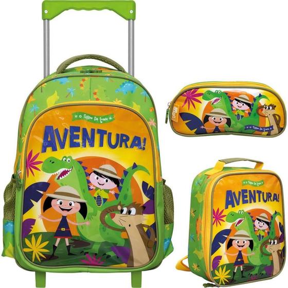 Imagem de Mochila Infantil com Rodinha SHOW da Luna Sauro REX 3PC