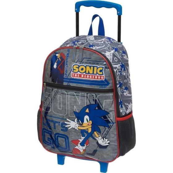 Imagem de Mochila Infantil Com Rodinha Sonic Unstopable