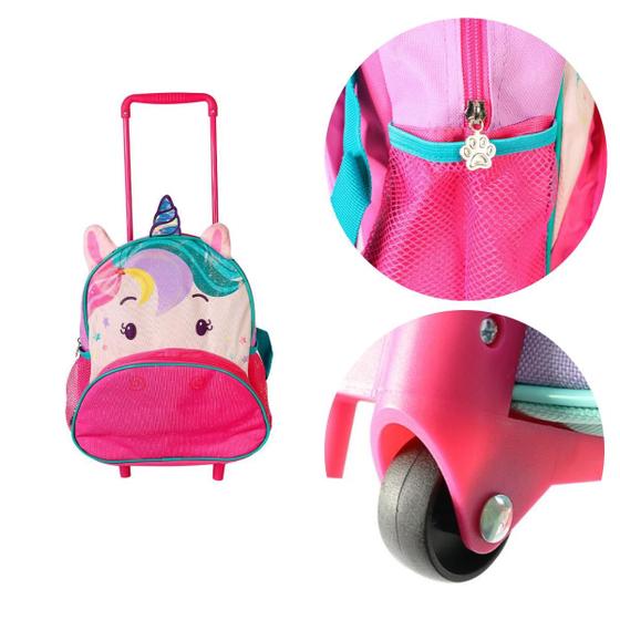 Imagem de Mochila Infantil Com Rodinhas Unicórnio