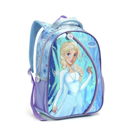 Imagem de Mochila Infantil Costas 16 Metalizada Frozen Volta As Aulas