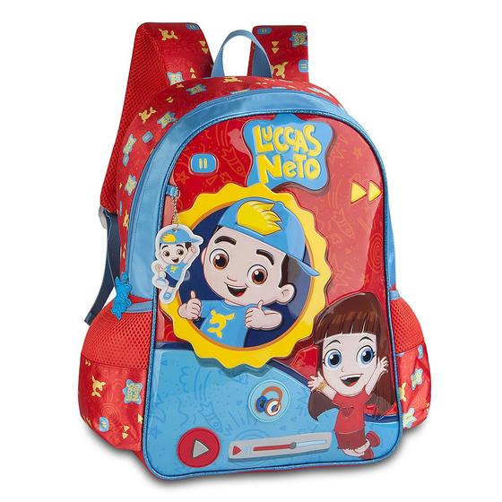 Imagem de Mochila Infantil Costas Escolar C Som Luccas Neto e Gi- Clio