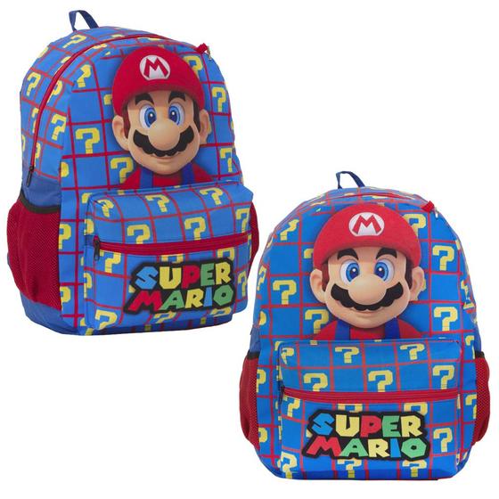 Imagem de Mochila Infantil Costas Estampa Super Mario Volta As Aulas