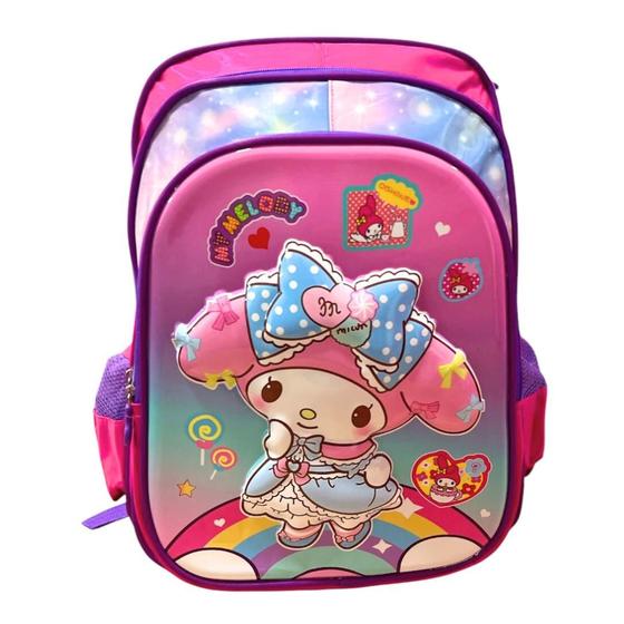 Imagem de Mochila infantil Costas Media Stitch Lilas 3D resistente