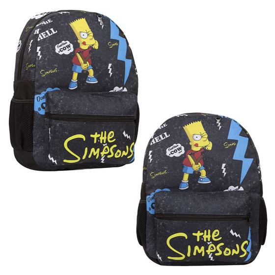 Imagem de Mochila Infantil Costas Simpsons Passeio Aulas Lançamento