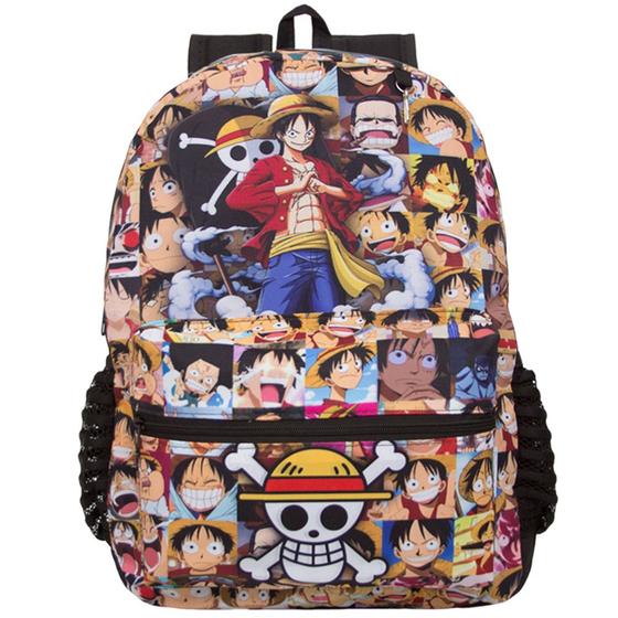 Imagem de Mochila Infantil de Costa One Piece Alça Reforçada Passeio