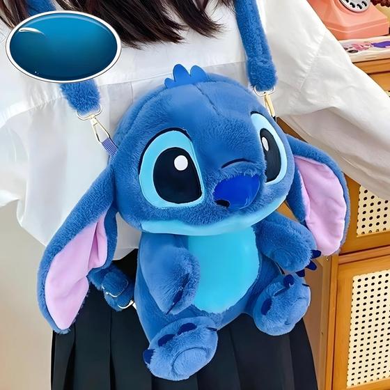 Menor preço em Mochila Infantil de Pelúcia Stitch - Lilo & Stitch - Bolsa de Ombro