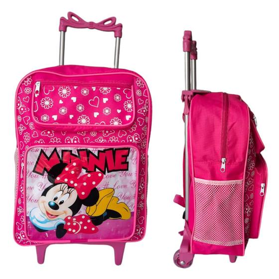 Mochila infantil de rodinha feminina Minnie menina- Rodinha Silicone Menor preço em Mochila infantil de rodinha feminina Minnie menina- Rodinha Silicone